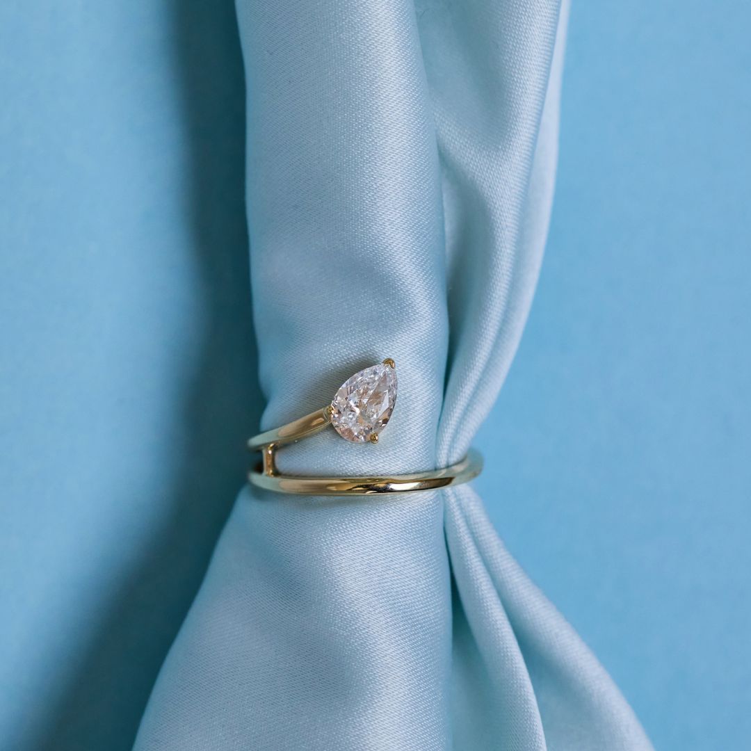 The Mimi Lab Pear Shape Pinky Ring