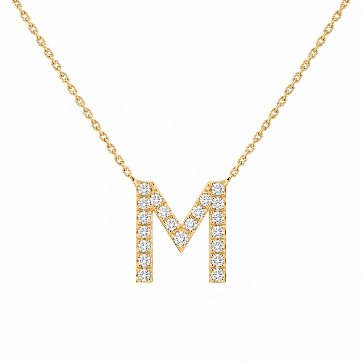 Alphabet Diamond Necklace