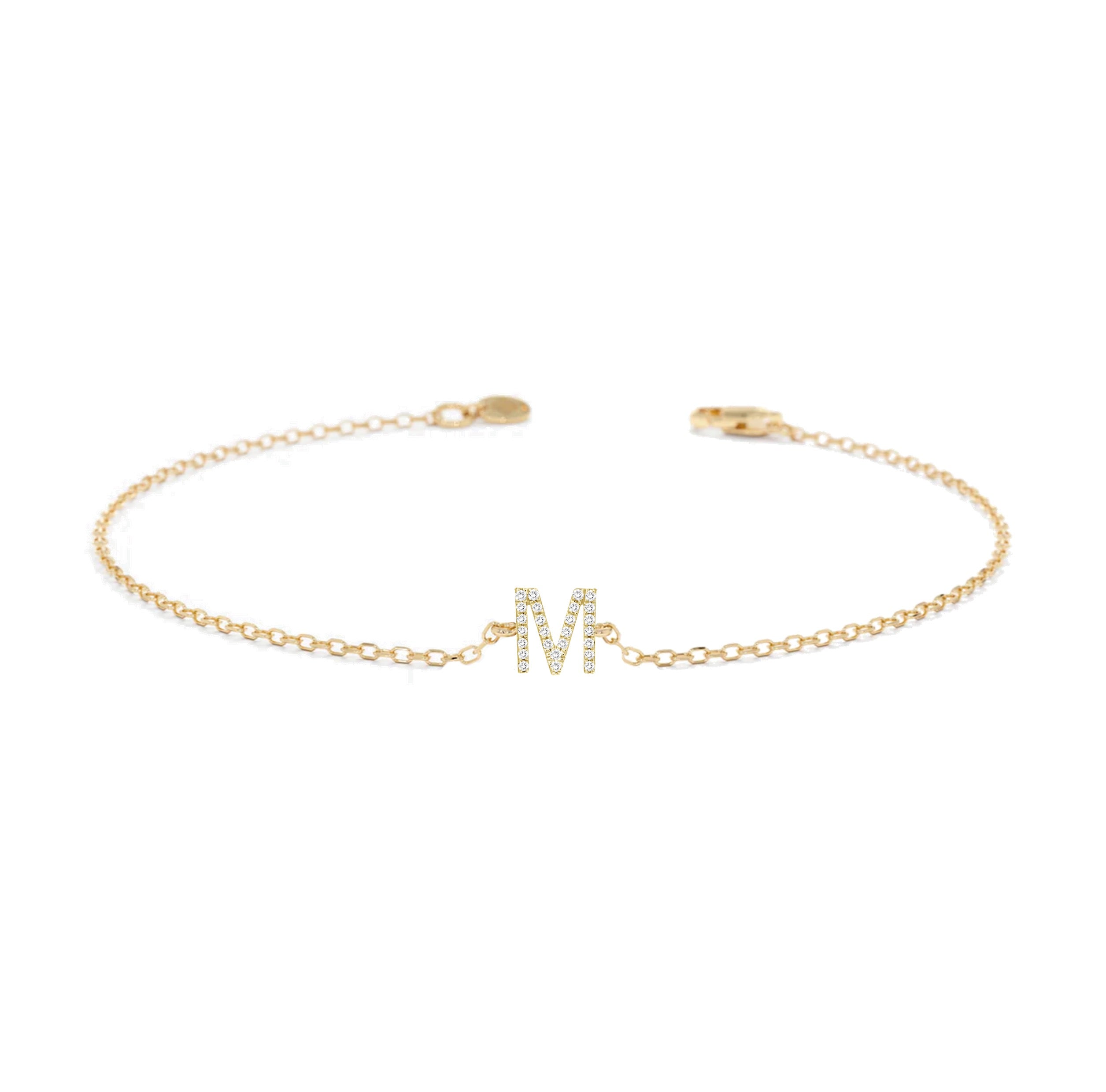 Alphabet Diamond Bracelet