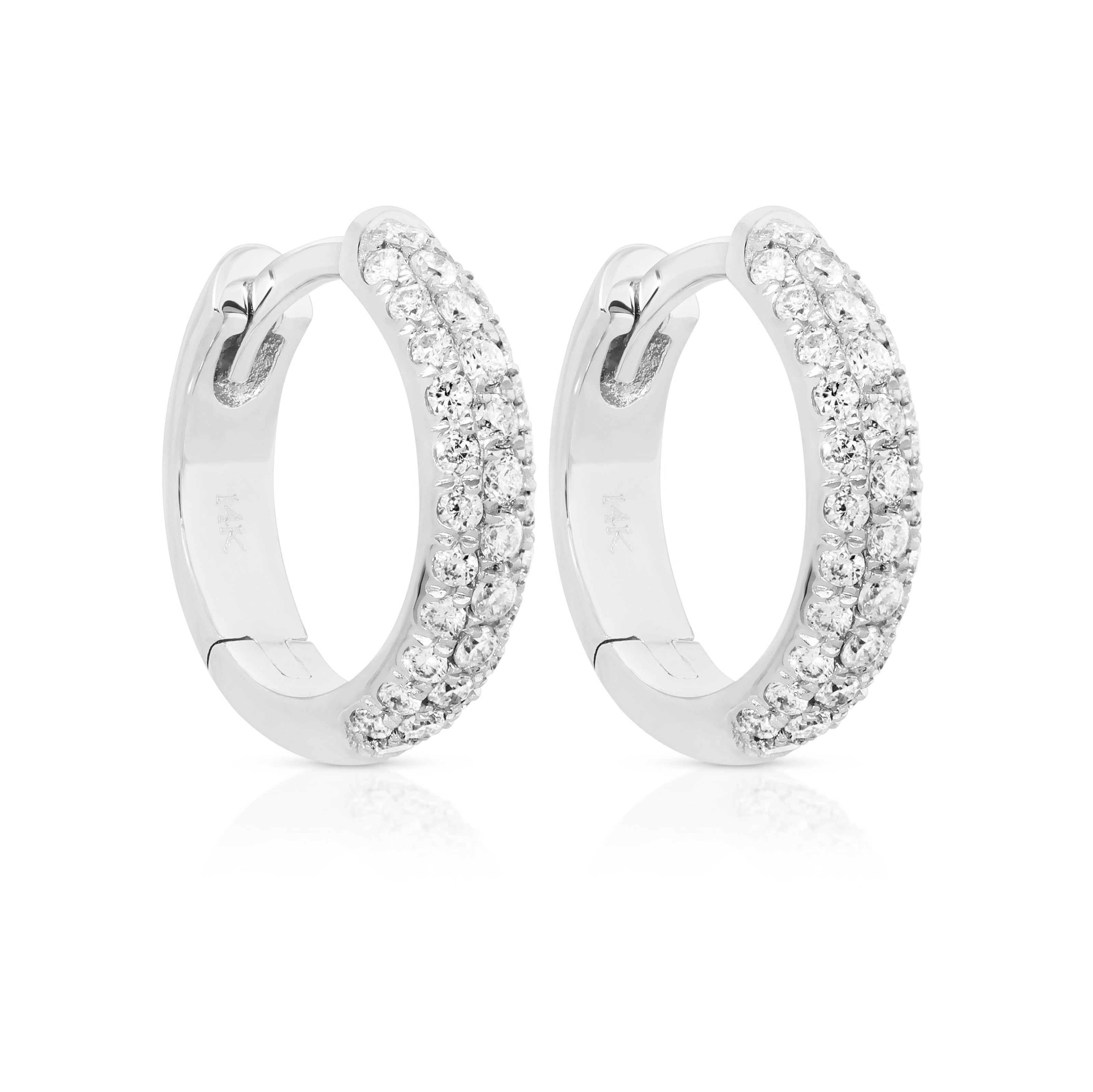 Magaly Diamond Pavé Huggies