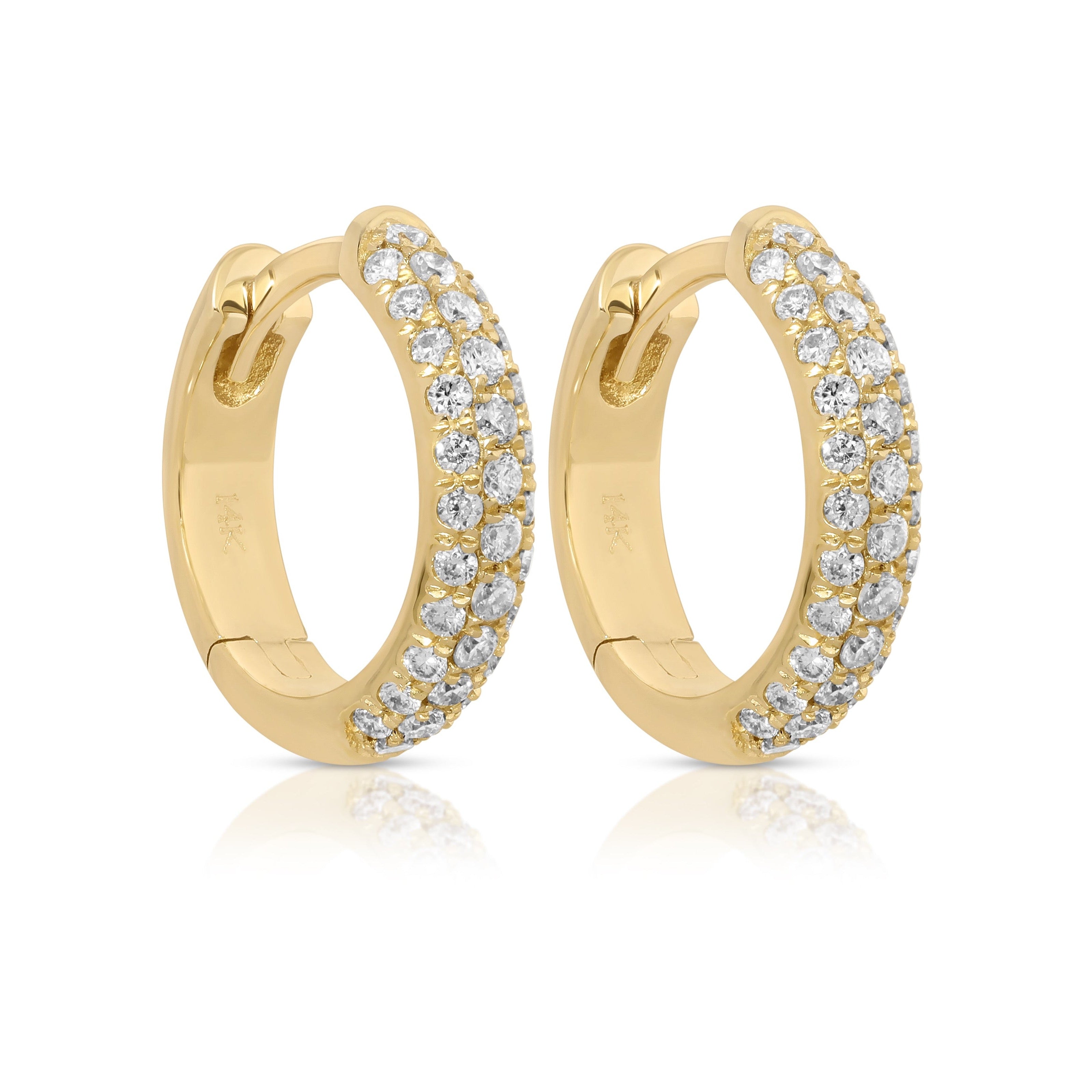 Magaly Diamond Pavé Huggies