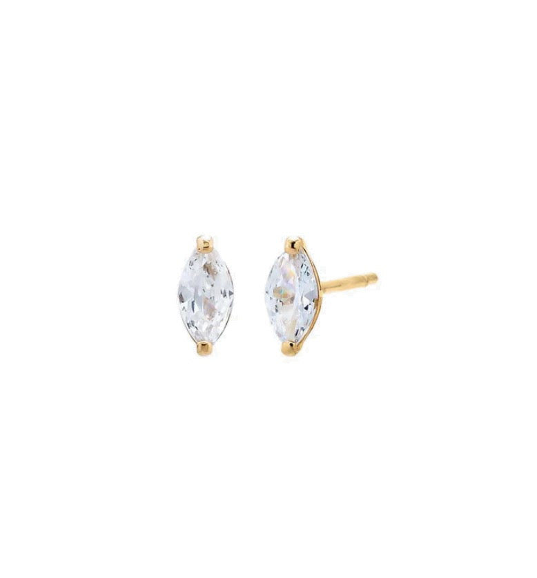 Marquise Cubic Zirconia Baby Earrings