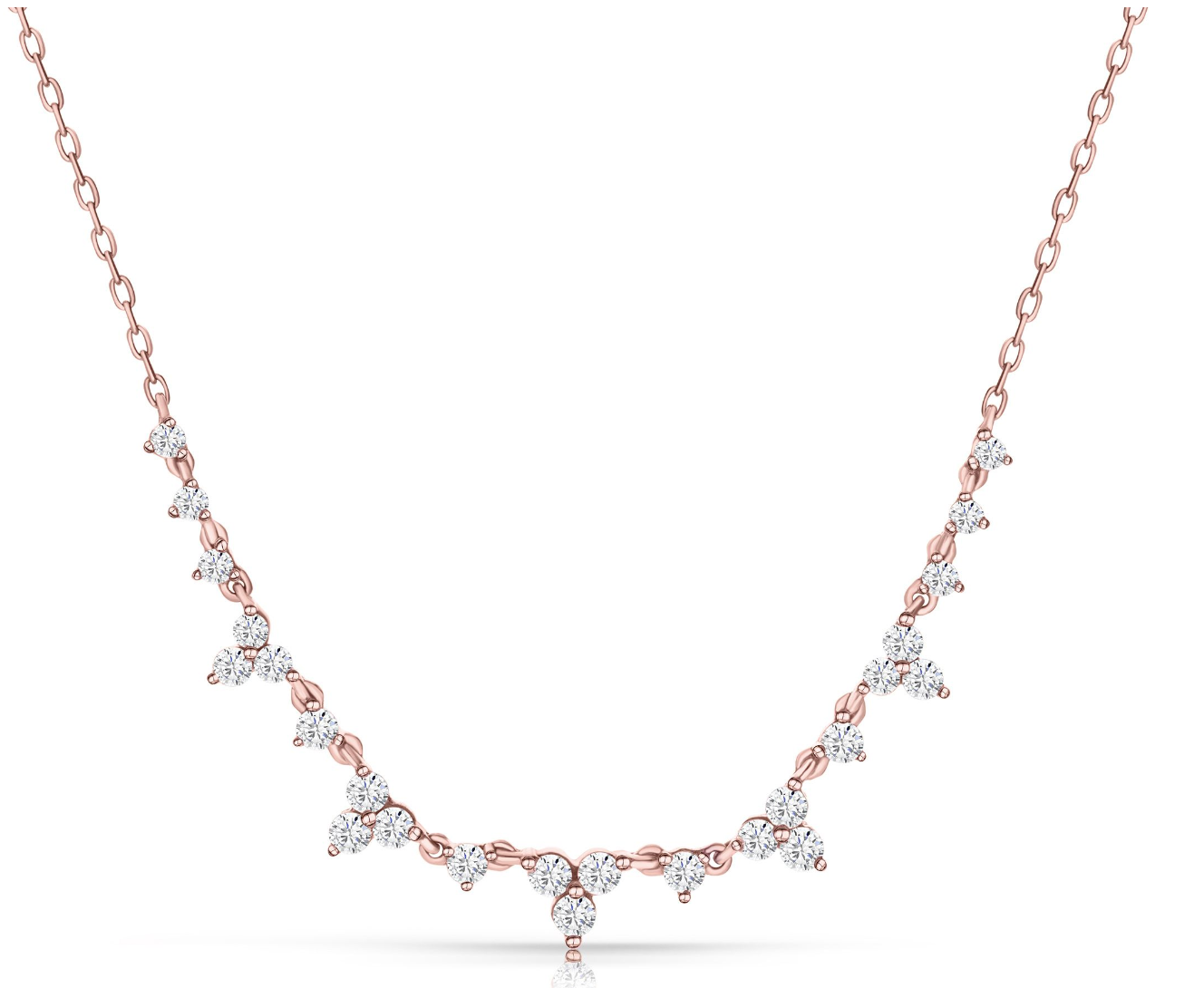 Melania Diamond Station Necklace 0.48 ct.