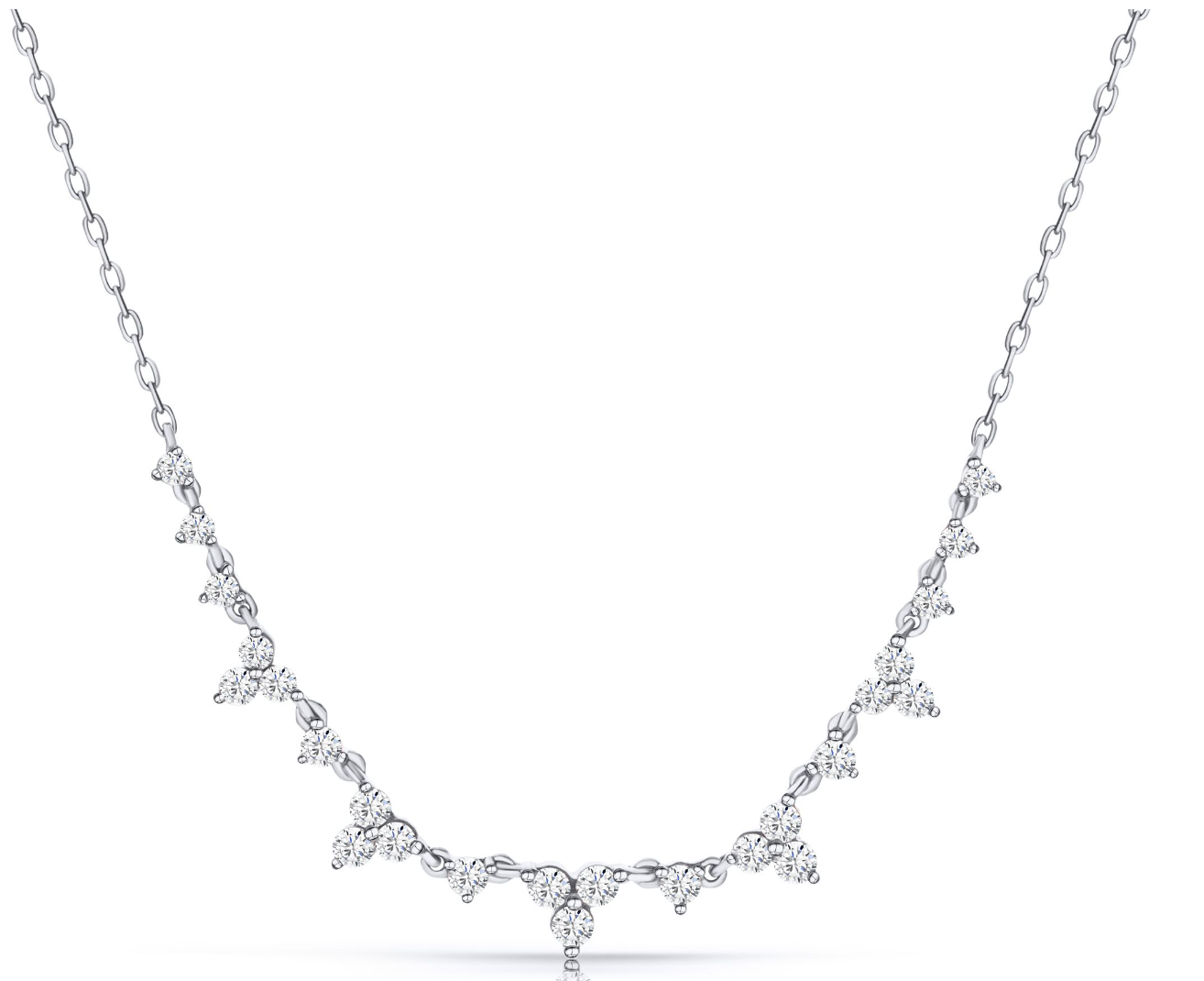 Melania Diamond Station Necklace 0.48 ct.