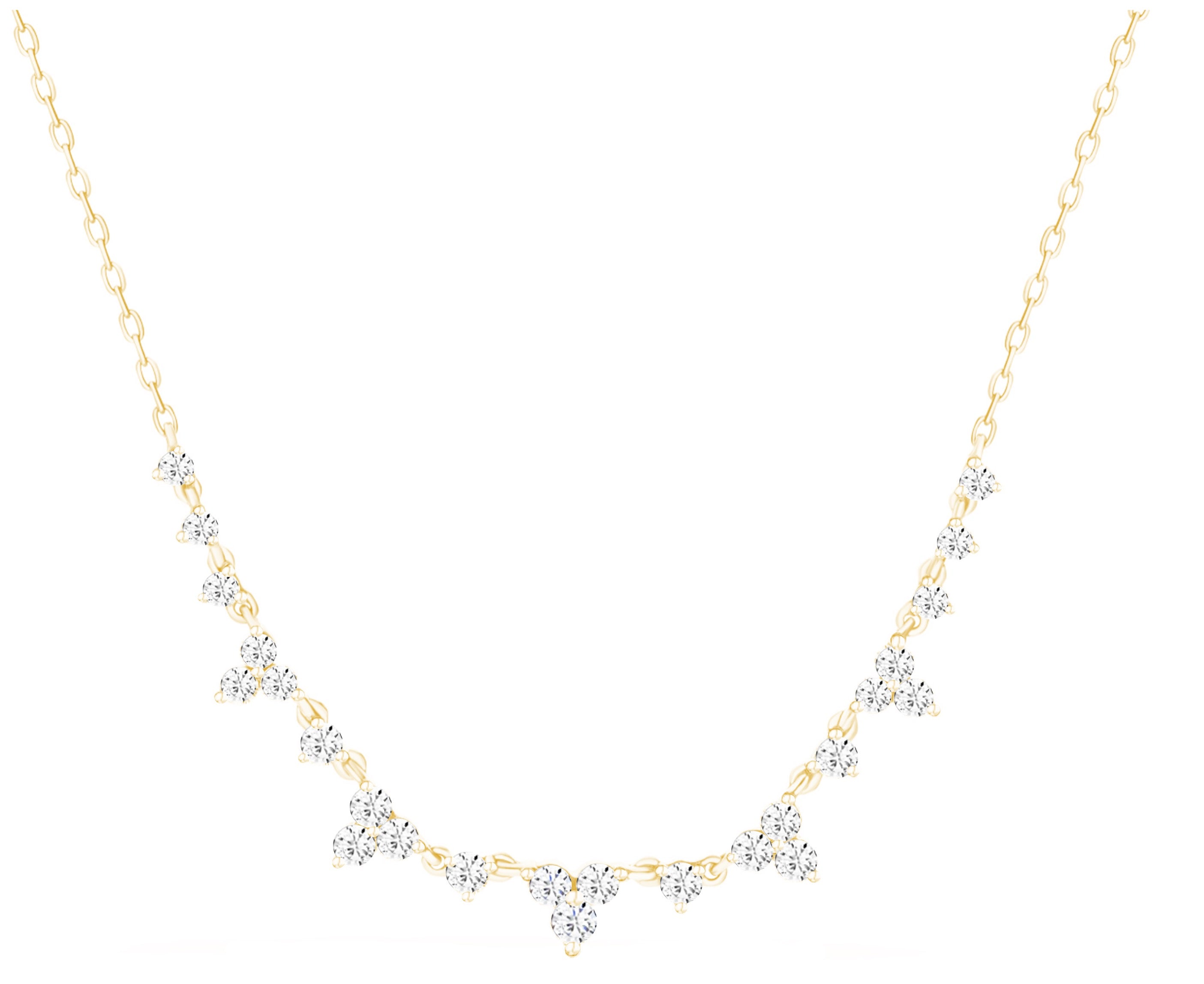 Melania Diamond Station Necklace 0.48 ct.