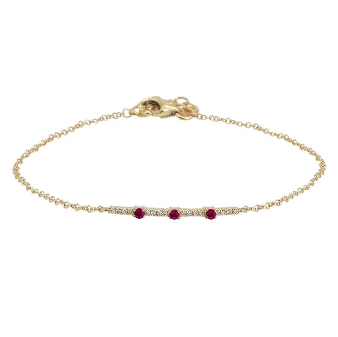 Melina Ruby Diamond Chain Bracelet