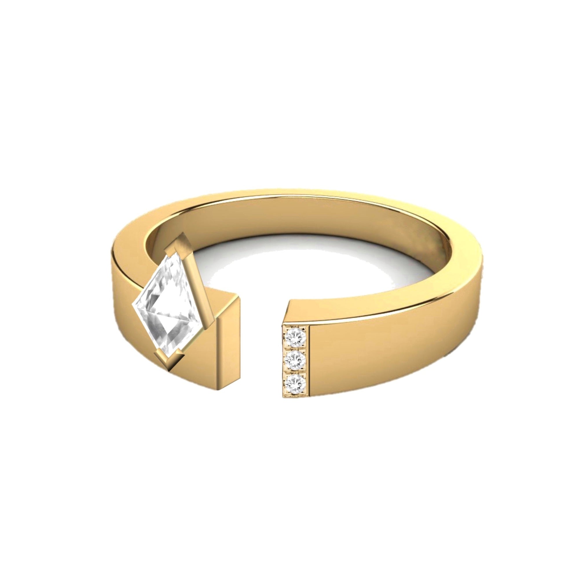 Miley Diamond White Topaz Ring