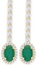 Monarch Diamond Emerald Earrings