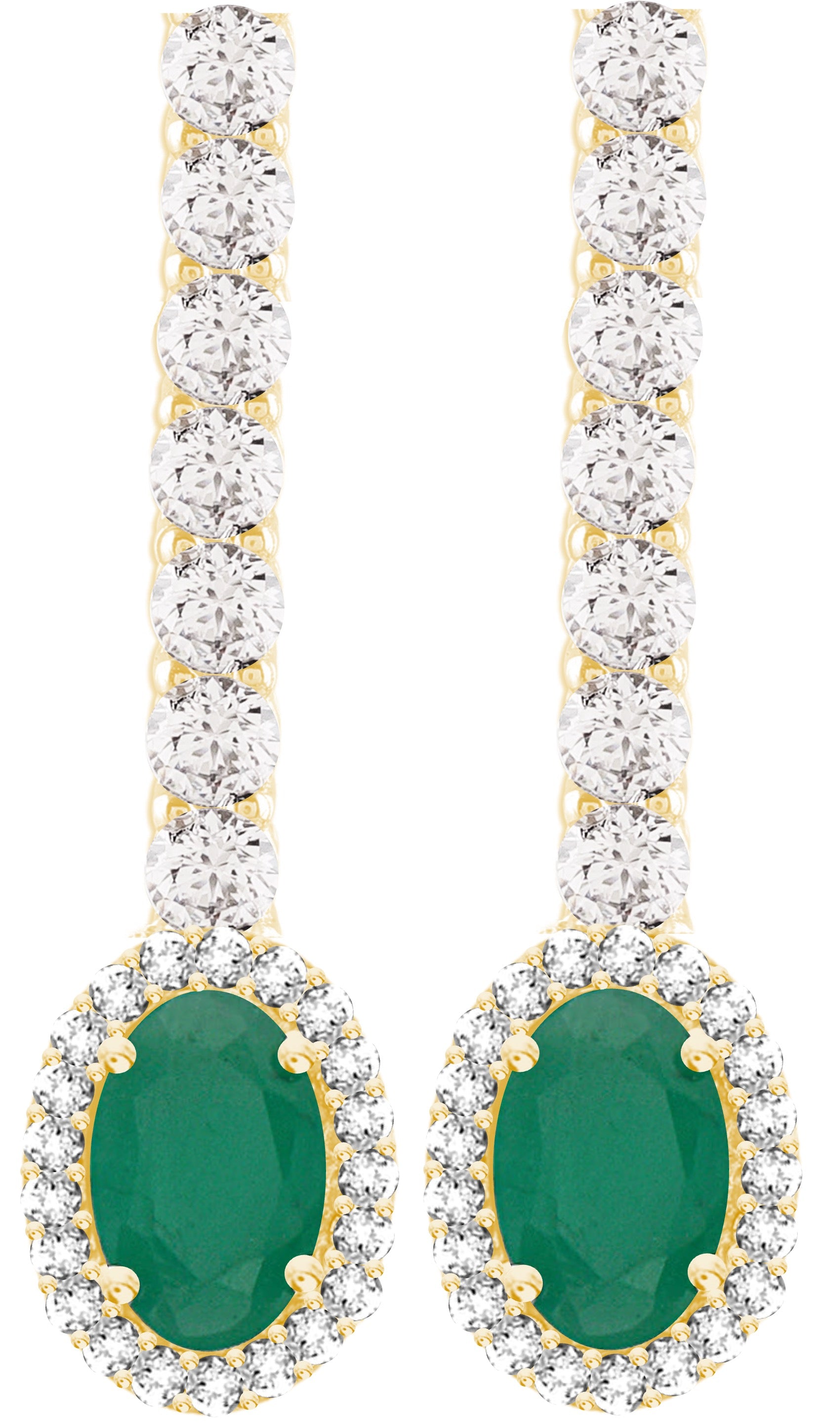 Monarch Diamond Emerald Earrings