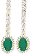 Load image into Gallery viewer, Monarch Diamond Emerald Earrings
