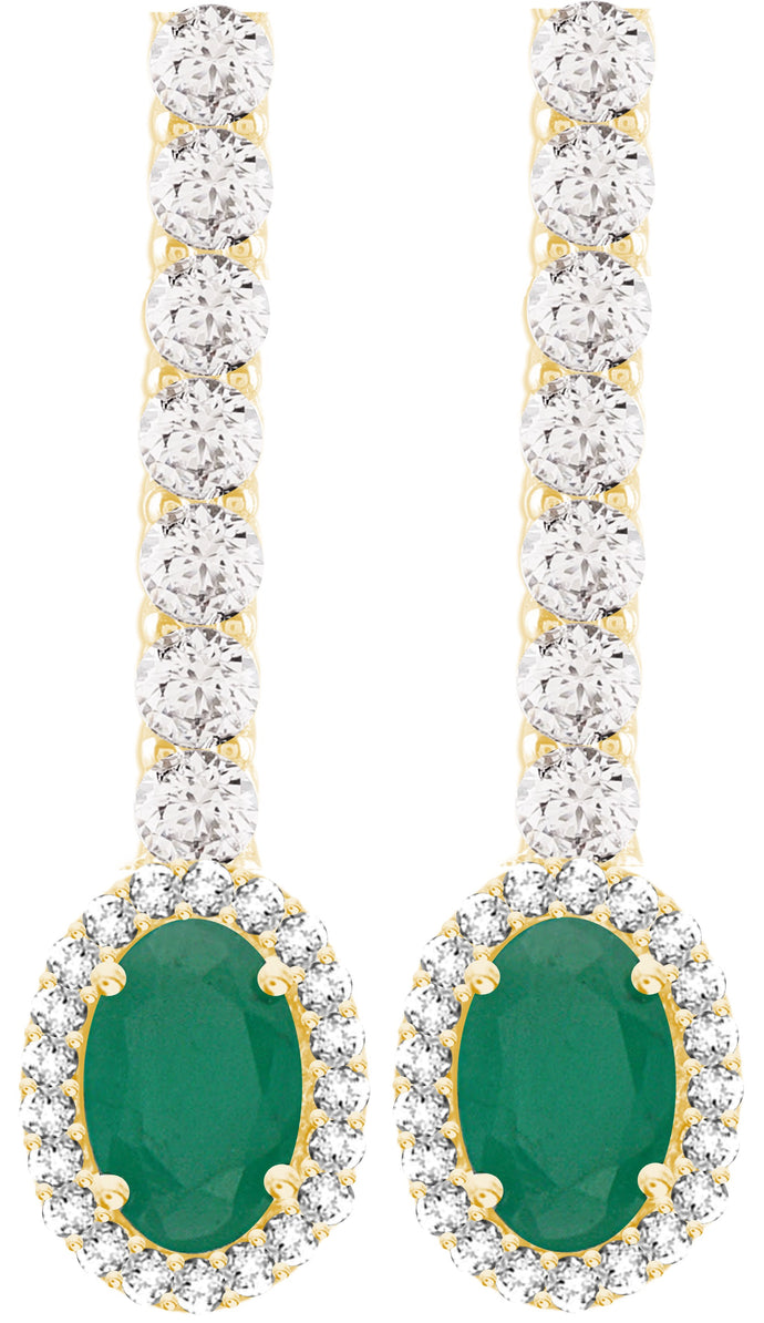 Monarch Diamond Emerald Earrings