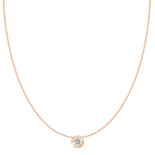 Load image into Gallery viewer, Daisy Solitaire Bezel Diamond Necklace .10 ct
