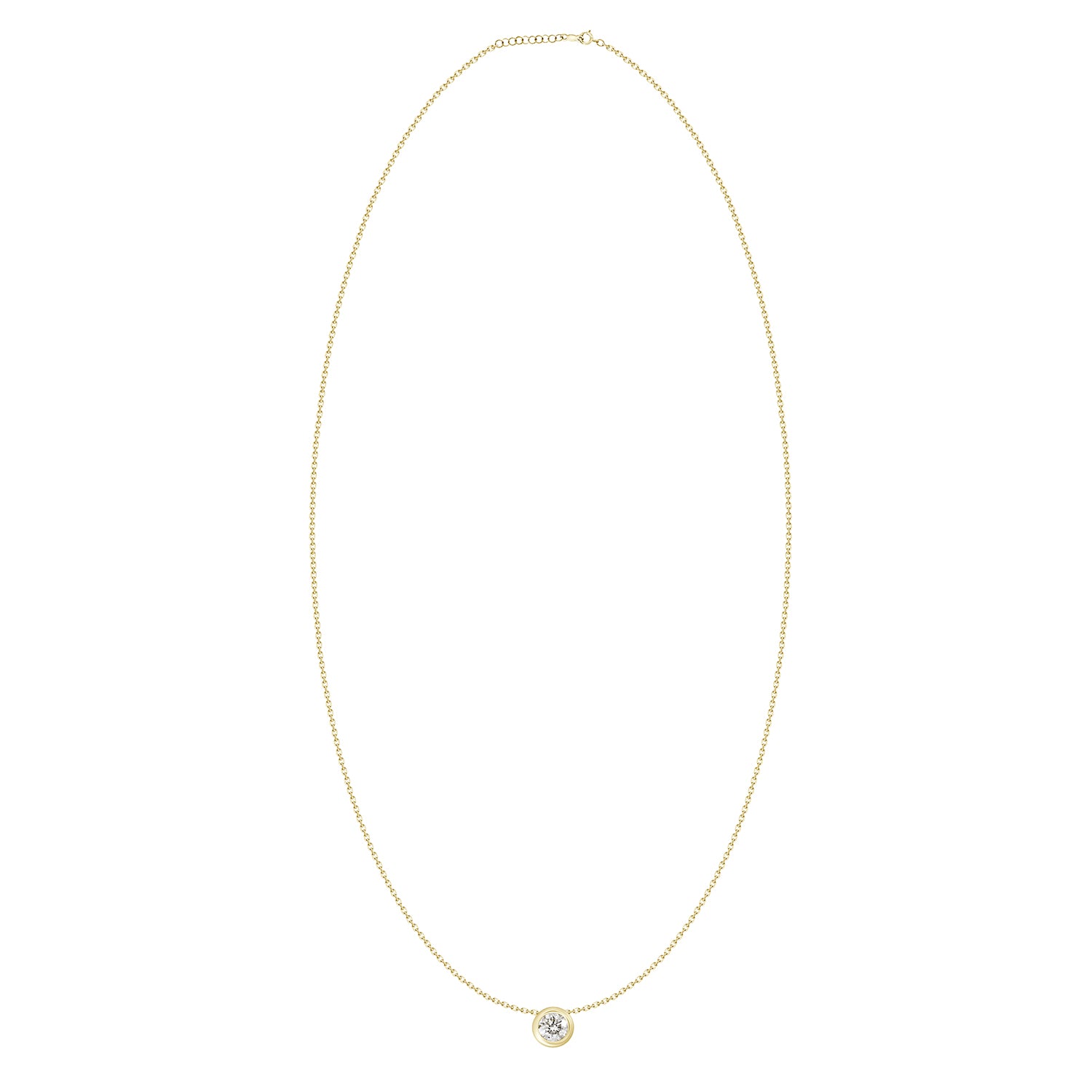 Daisy Solitaire Bezel Diamond Necklace .10 ct