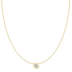 Daisy Solitaire Bezel Diamond Necklace .10 ct