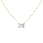 Enola Emerald Cut Diamond Necklace
