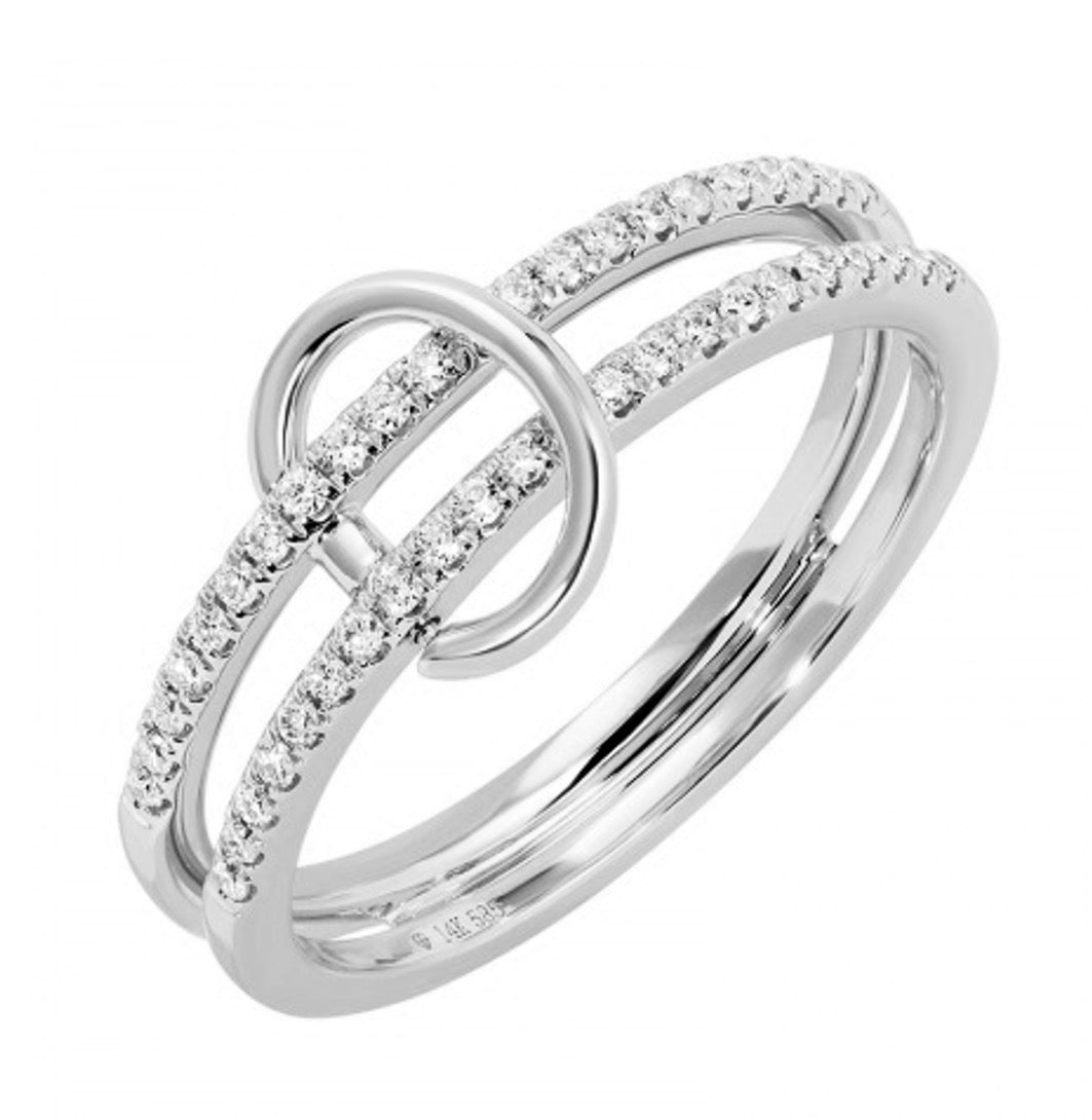Nala Charm Bail Diamond Ring