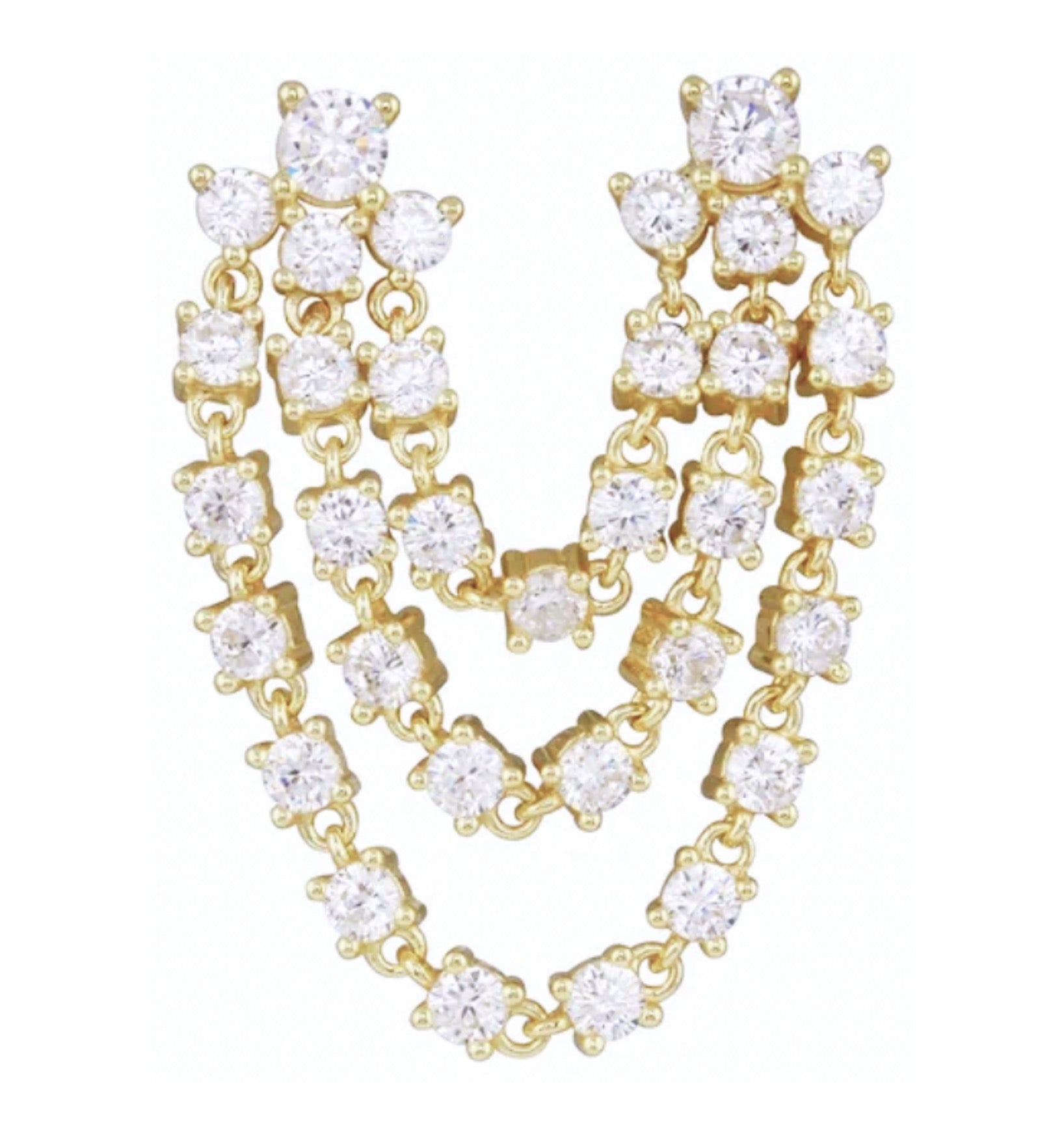 Natalia Diamond Chain Piercing (One Earring)