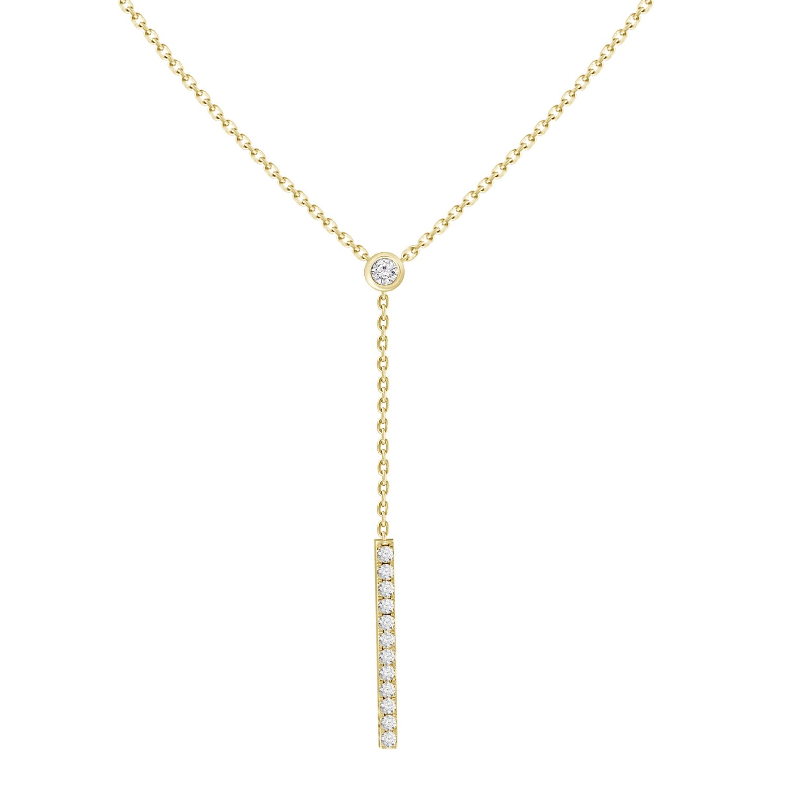 Octavia Diamond Lariat Necklace