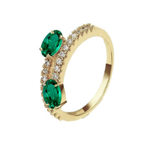 Load image into Gallery viewer, Olga Emerald Diamond Ring

