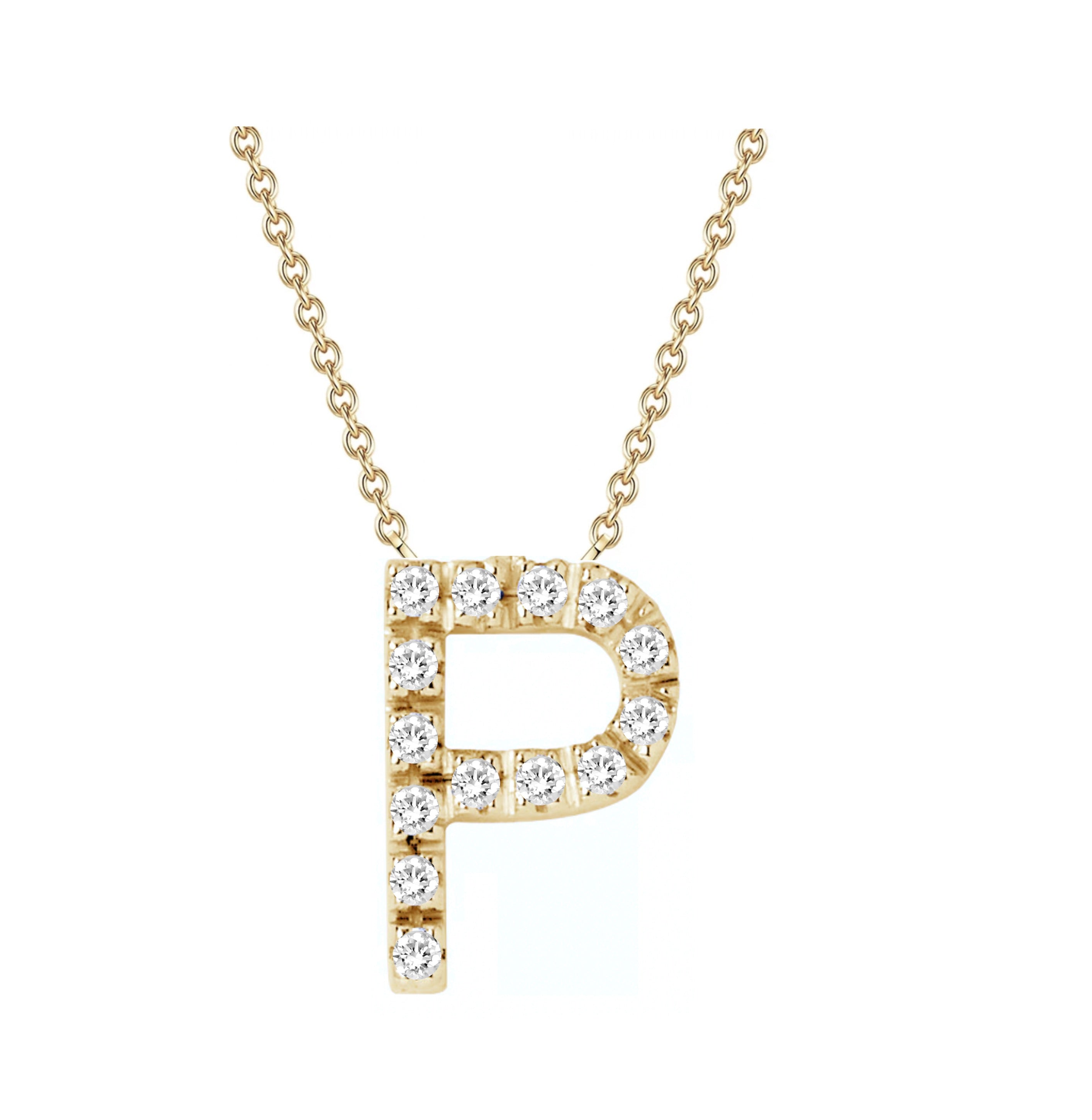 Alphabet Diamond Necklace