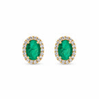 Portia Emerald Diamond Studs