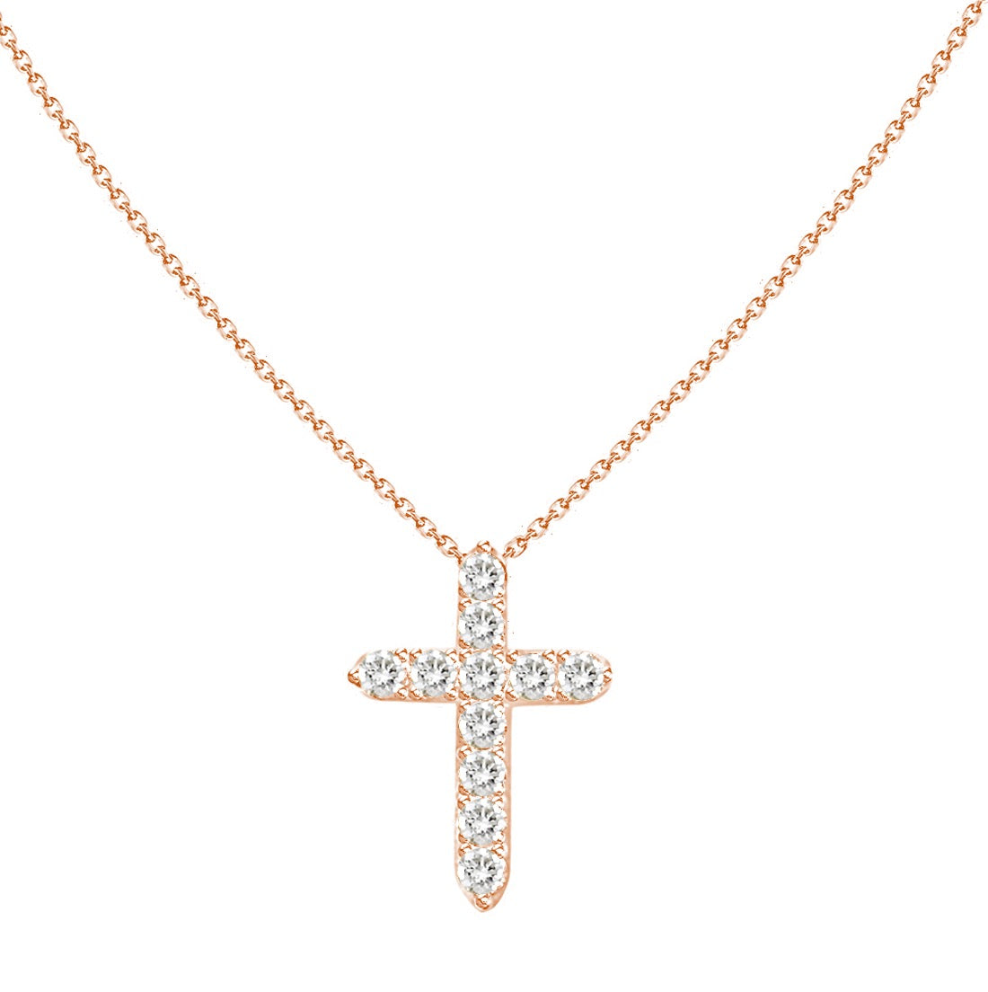 Paige Diamond Cross Necklace