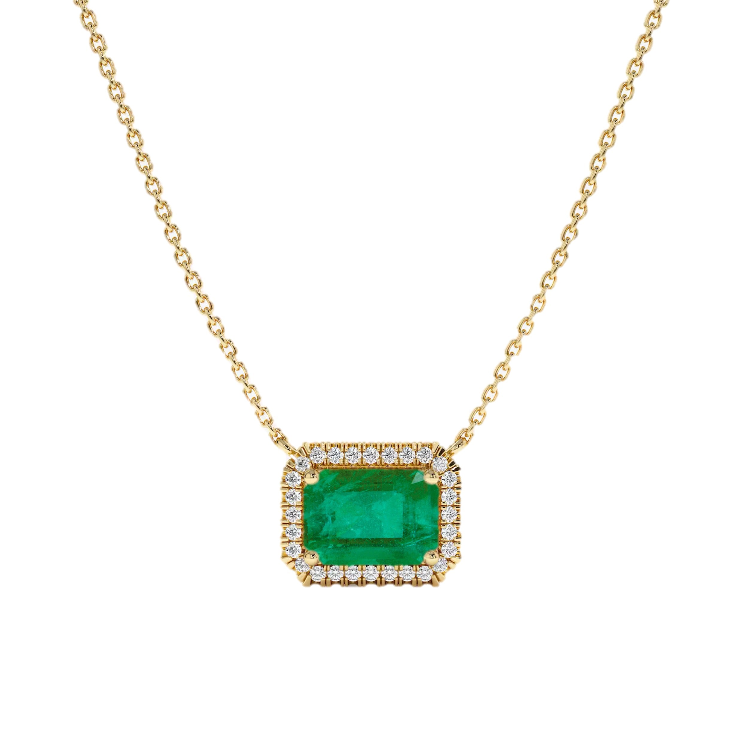 Palmira Emerald Diamond Necklace