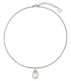 Lab Grown Pear Diamond Mercedes Reversible Two Tones Collar Necklace