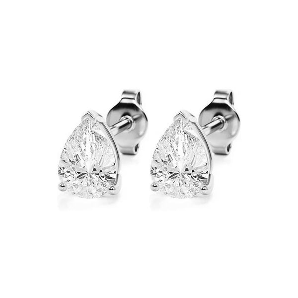 Pear Cut Lab Diamond Studs 2.0 ct.