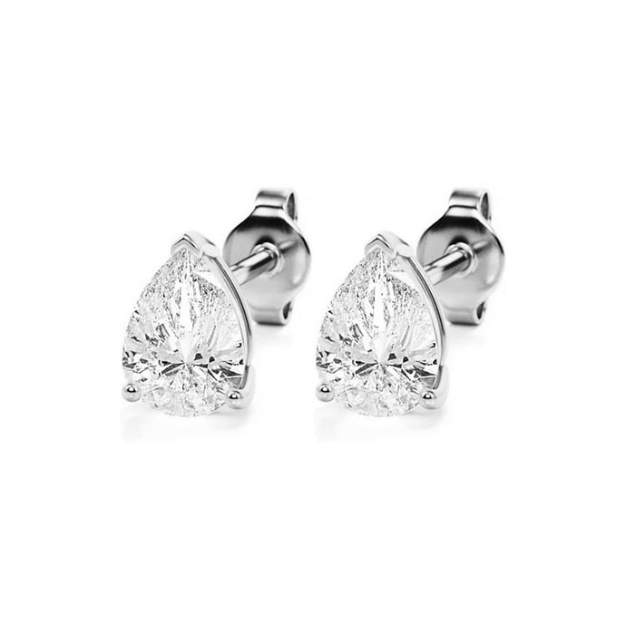 Pear Cut Lab Diamond Studs 2.0 ct.