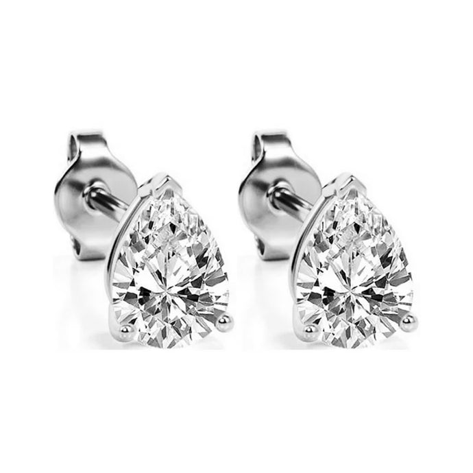 Pear Cut Lab Diamond Studs 4.0 ct.