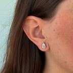 Pear Cut Lab Diamond Studs 2.0 ct.