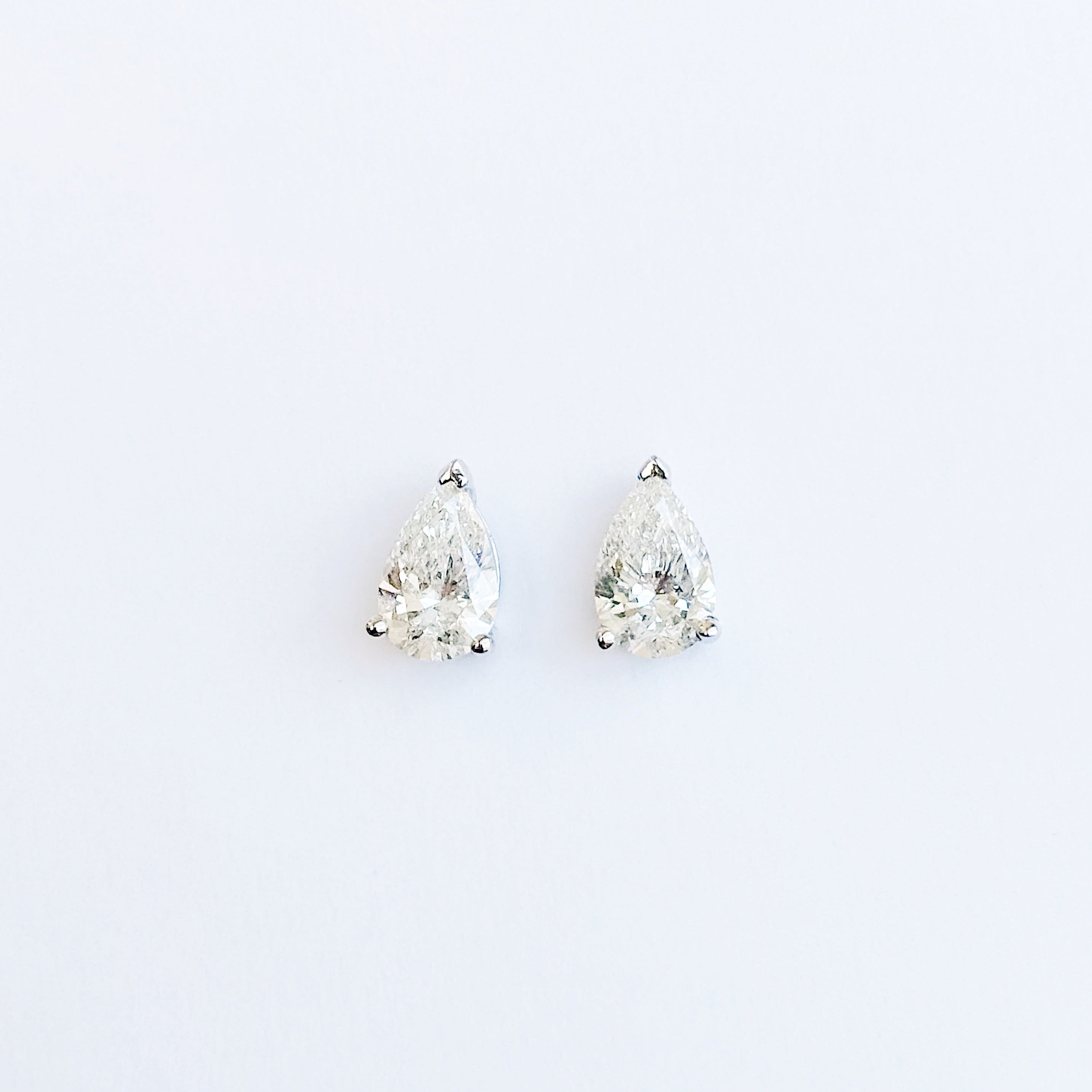 Pear Cut Lab Diamond Studs 2.0 ct.