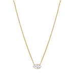 Pia Marquise Bezel Diamond Necklace