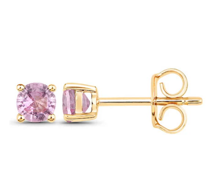 Roberta Round Pink Sapphire Piercings (One Earring)