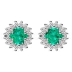 Rocio Emerald Diamond Studs
