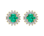 Rocio Emerald Diamond Studs
