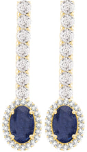 Load image into Gallery viewer, Royal Diamond Sapphire Earrings
