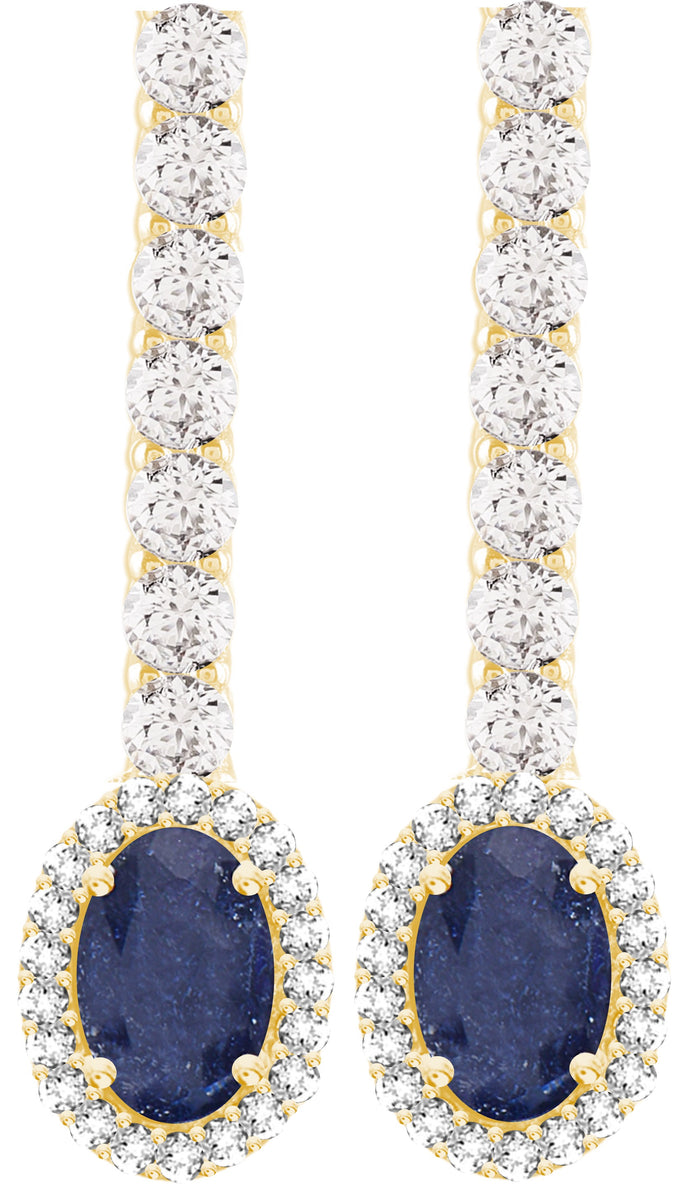 Royal Diamond Sapphire Earrings