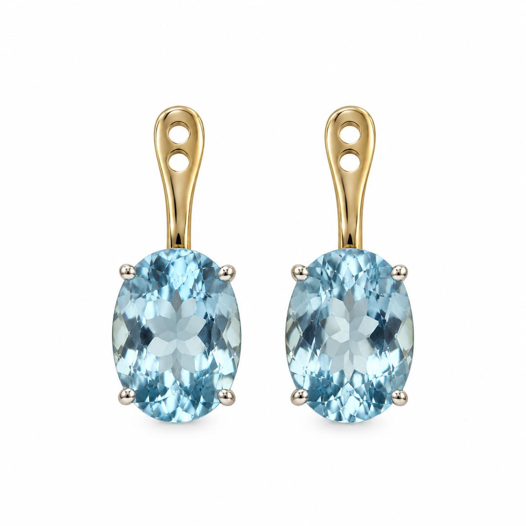 Something Blue Aquamarine Jacket Earrings