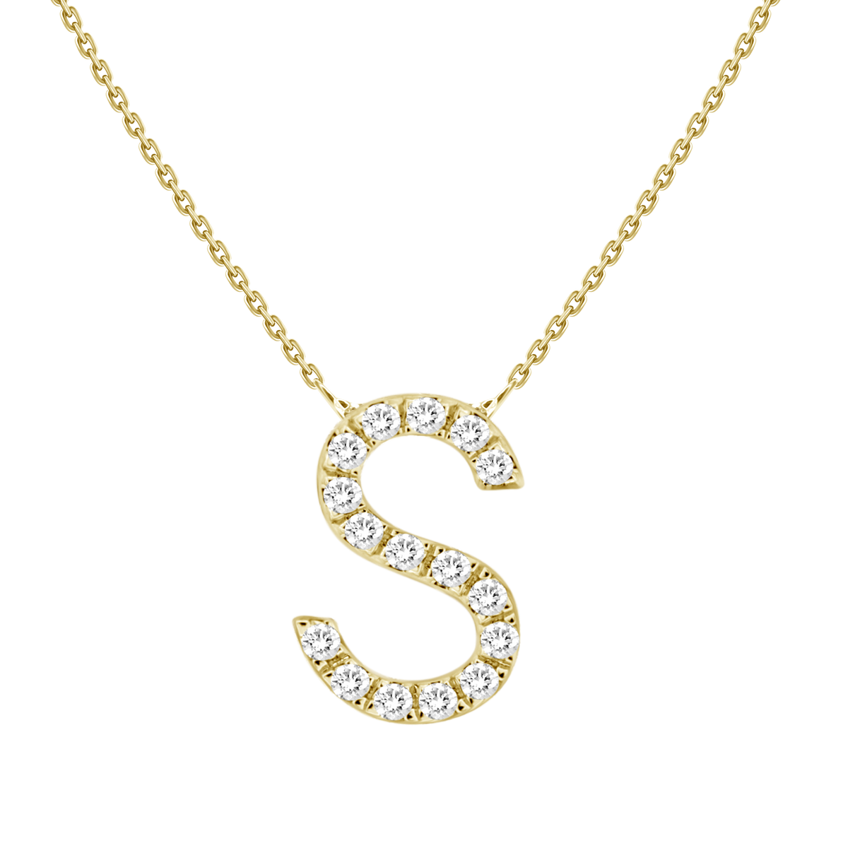 Alphabet Diamond Necklace