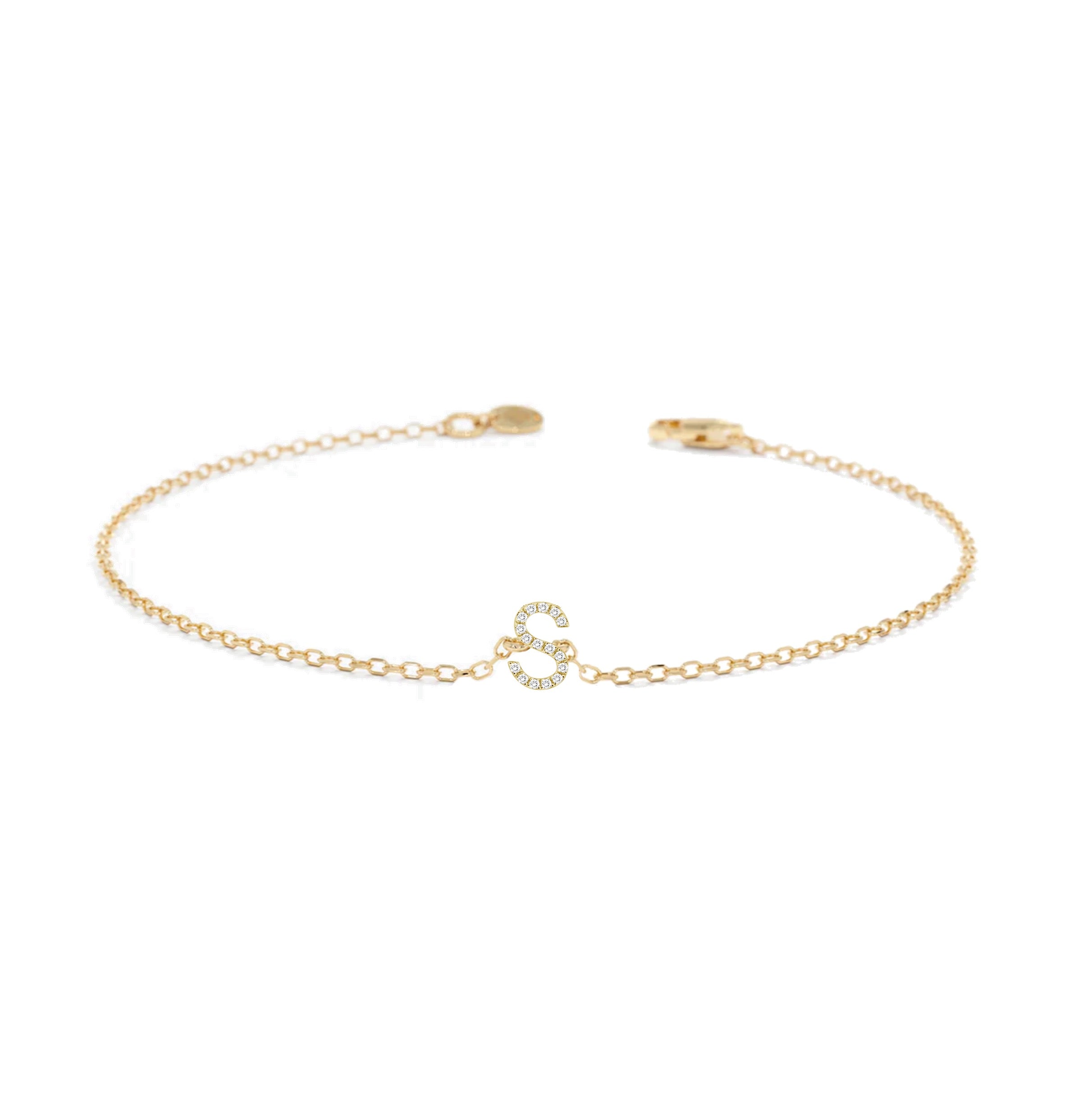 Alphabet Diamond Bracelet