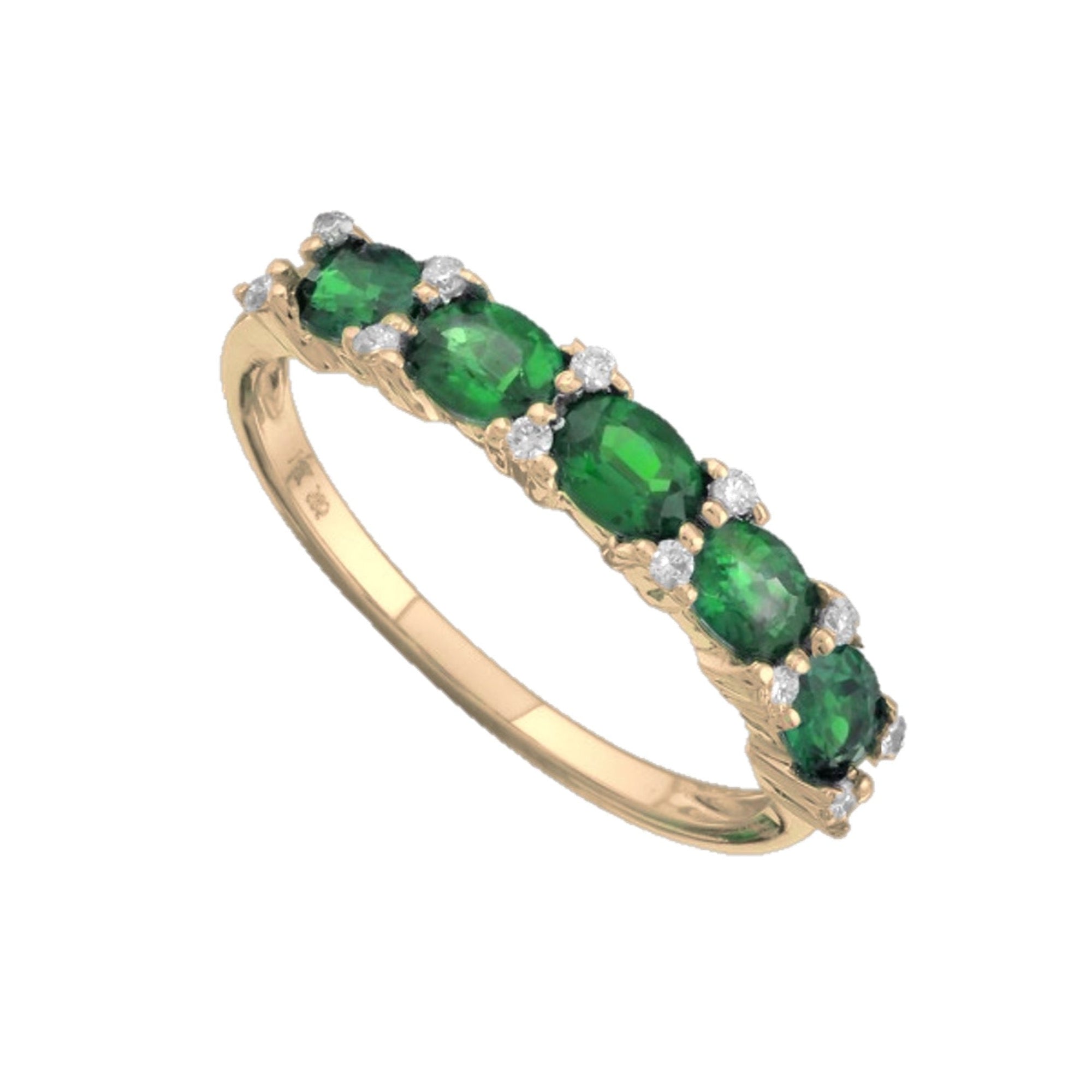 Sasha Emerald Diamond Ring