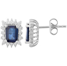 Load image into Gallery viewer, Seraphina Sapphire Diamond Studs
