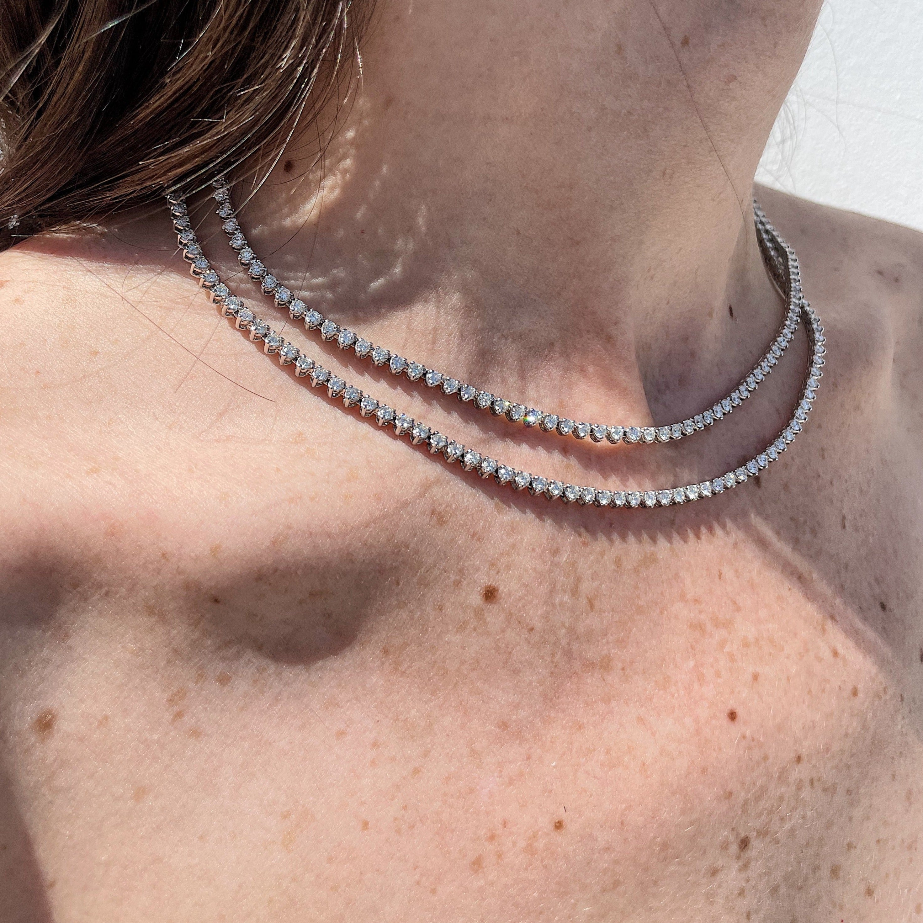 Serena Diamond Straight Tennis Necklace 5.0 ct.
