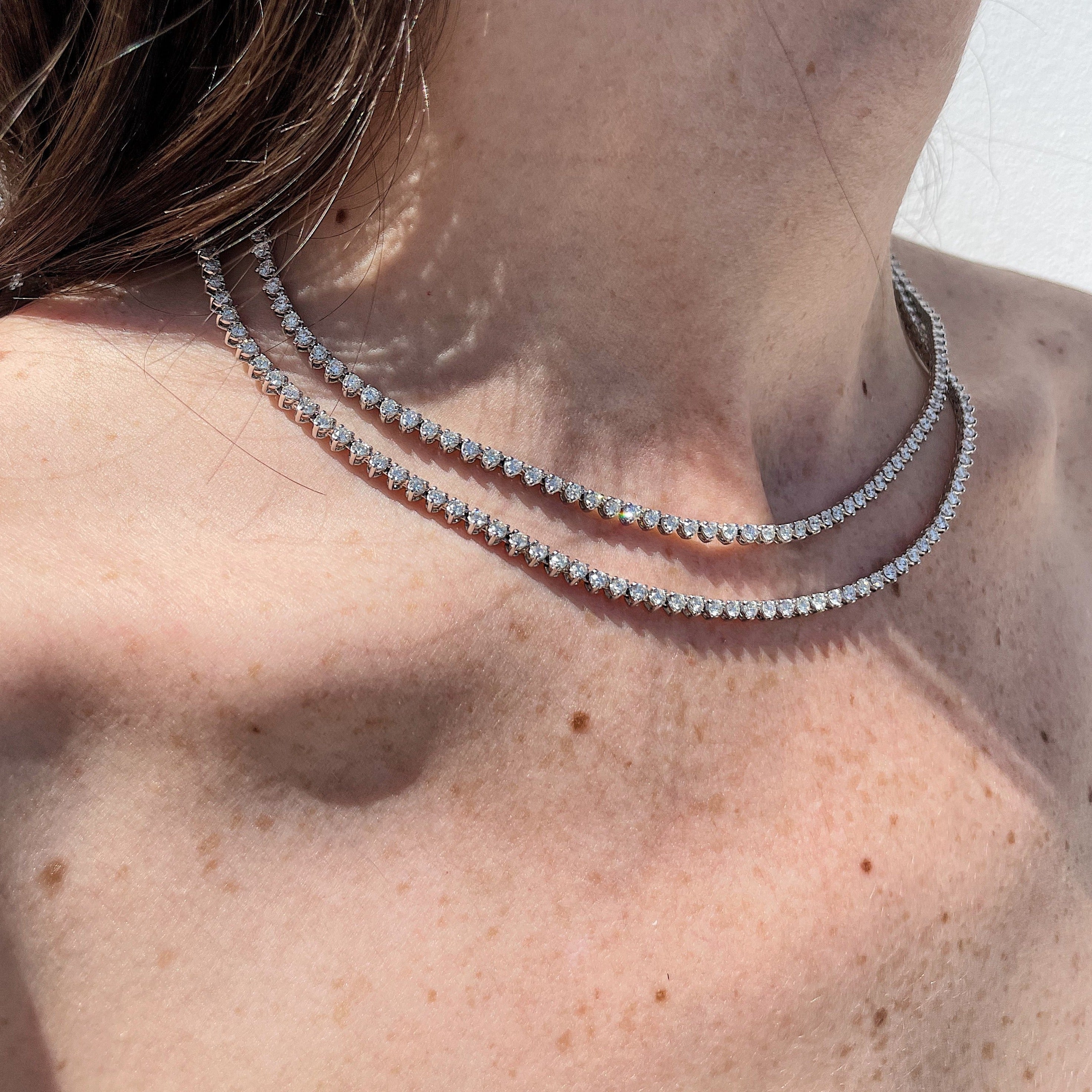 Serena Straight Diamond Tennis Necklace 5.0 ct.