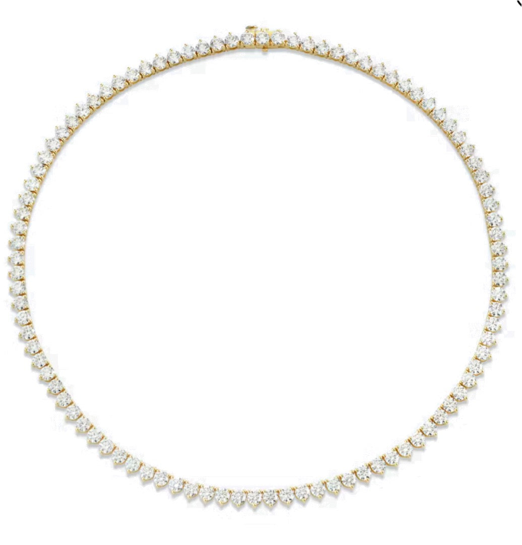 Serena Straight Diamond Tennis Necklace 5.0 ct.