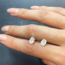 Load image into Gallery viewer, Oval Cut Lab Diamond Studs 2.0 ct.
