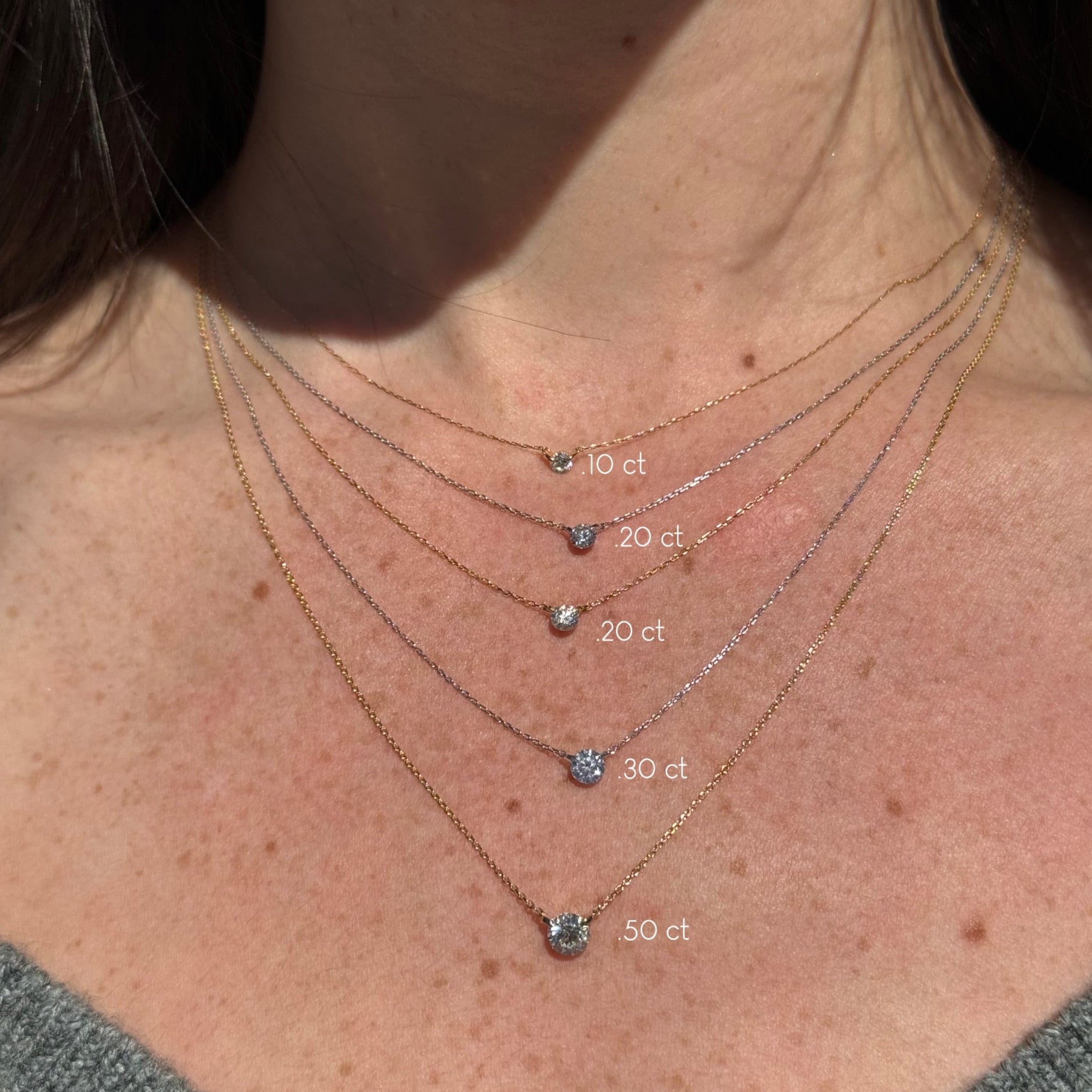 Charlie Solitaire Diamond Necklace 0.50 ct.