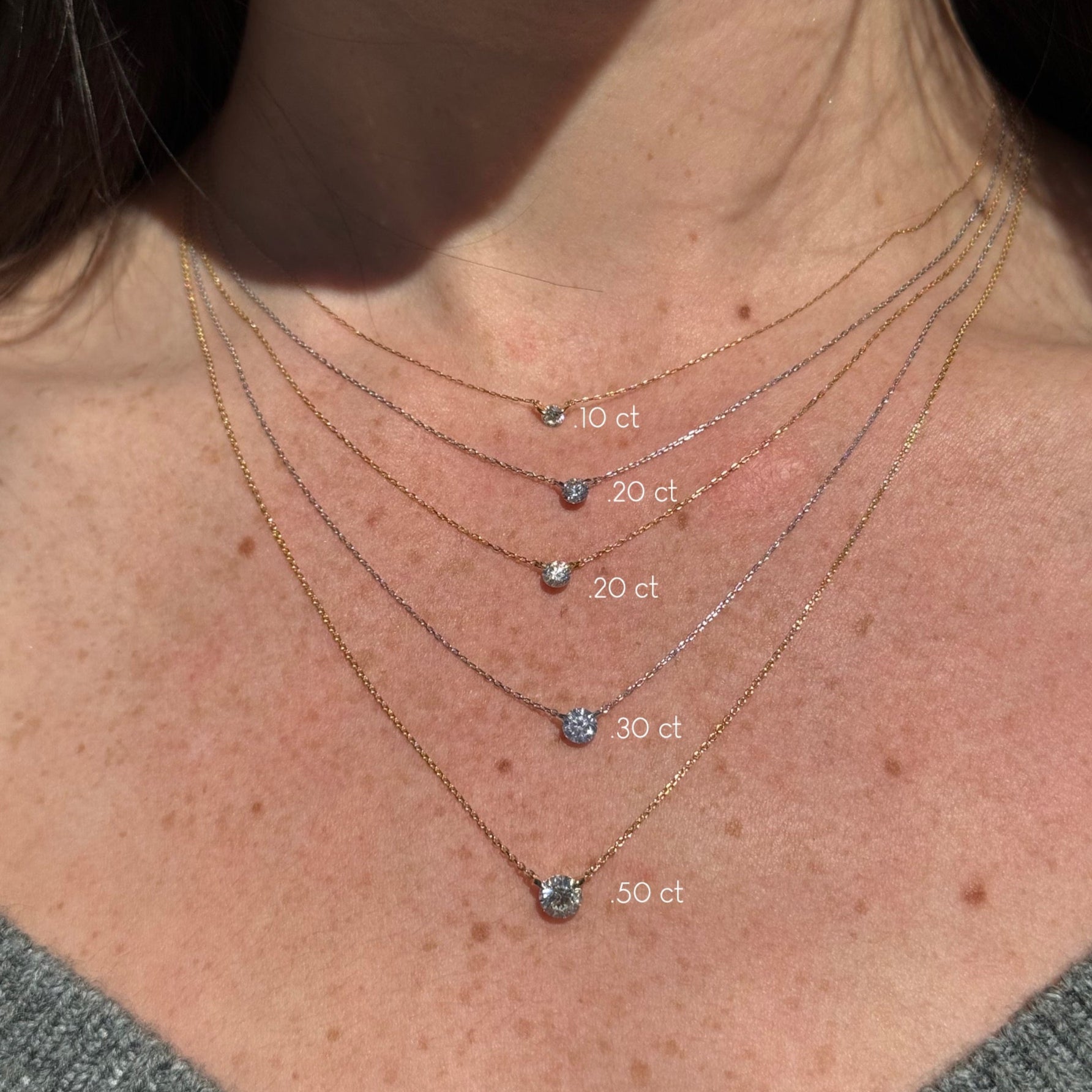Charlie Solitaire Diamond Necklace 0.50 ct.